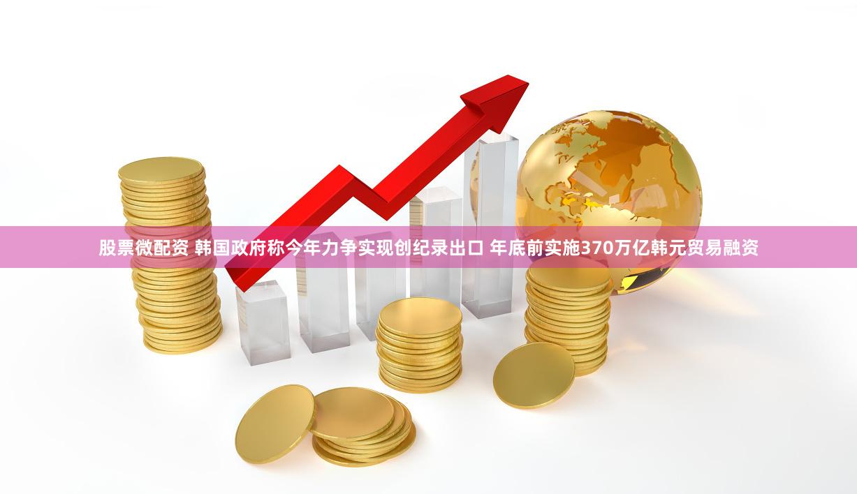 股票微配资 韩国政府称今年力争实现创纪录出口 年底前实施370万亿韩元贸易融资